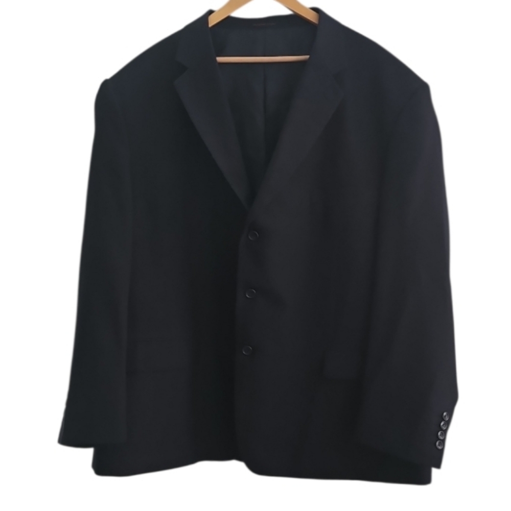 Lucci Italian Navy Blazer Men’s 58R Classic Tailored Suit Jacket Formal Business